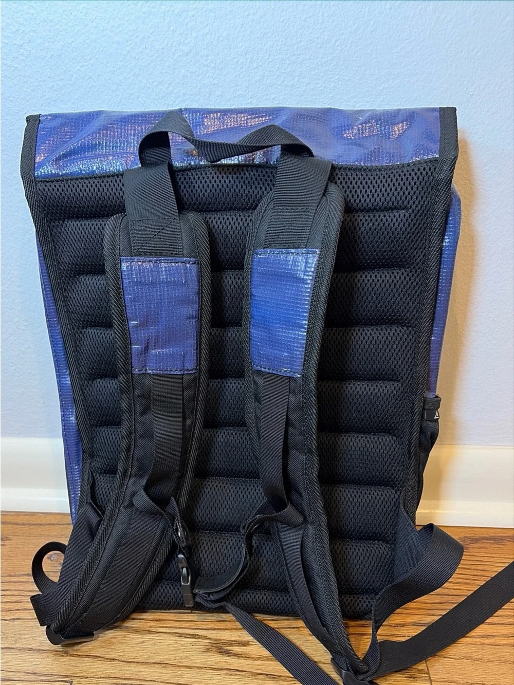 RAREFORM Brooklyn 20L Blue Backpack Laptop Sleeve Eco Upcycled Billboard Outdoor